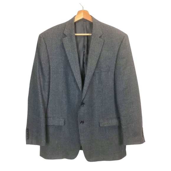 Ralph Lauren LRL 2 Button Blazer 43R Houndstooth Wool Sport Coat Jacket - Picture 1 of 16